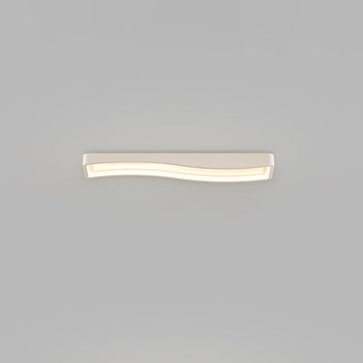 Contemporary Creative Cream Rectangle Acrylic Iron LED Flush Mount Ceiling Light For Hallway