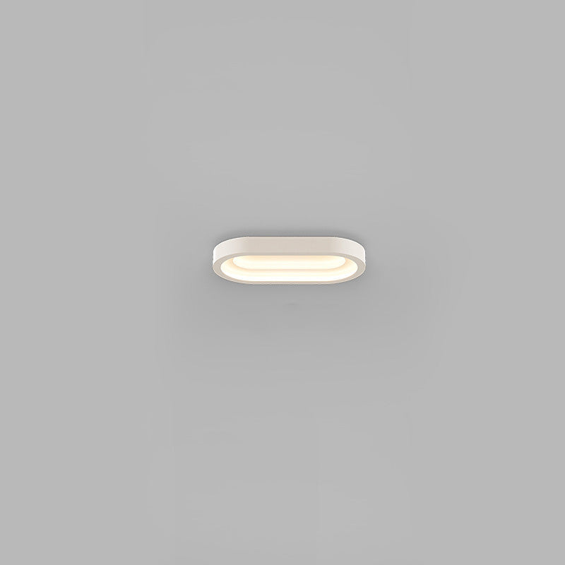 Modern Minimalist Rectangle Acrylic Iron LED Flush Mount Ceiling Light For Hallway