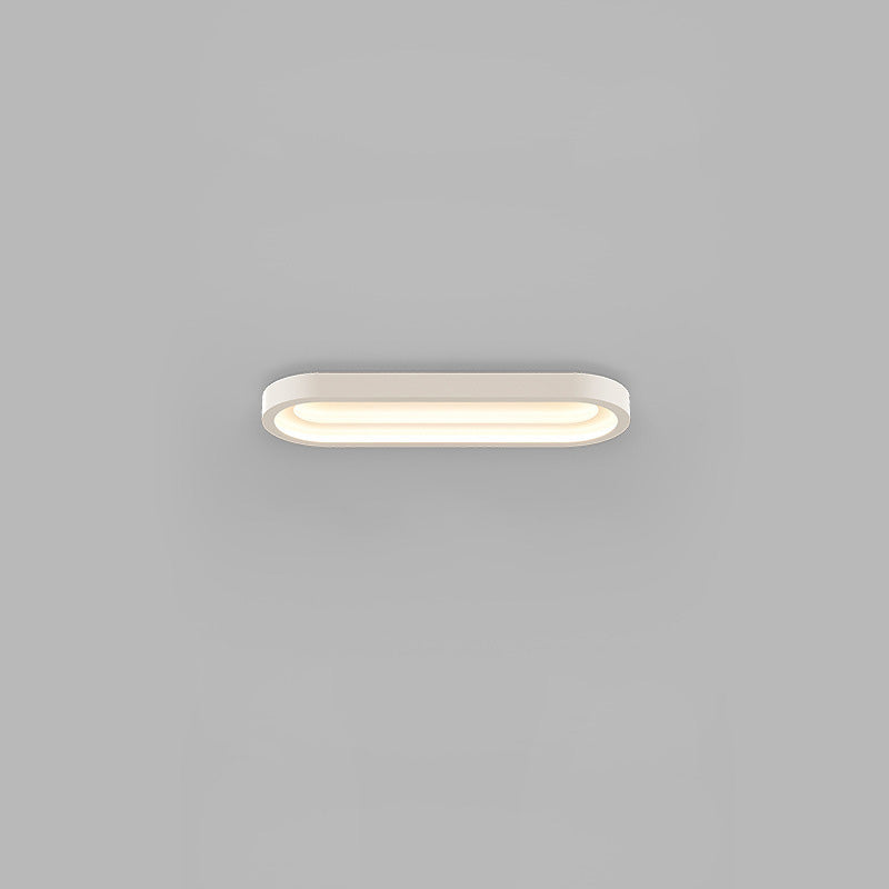 Modern Minimalist Rectangle Acrylic Iron LED Flush Mount Ceiling Light For Hallway