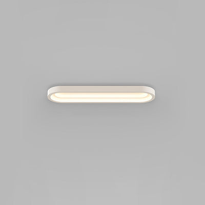 Modern Minimalist Rectangle Acrylic Iron LED Flush Mount Ceiling Light For Hallway