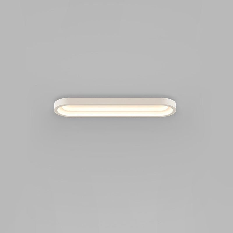 Modern Minimalist Rectangle Acrylic Iron LED Flush Mount Ceiling Light For Hallway