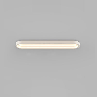 Modern Minimalist Rectangle Acrylic Iron LED Flush Mount Ceiling Light For Hallway