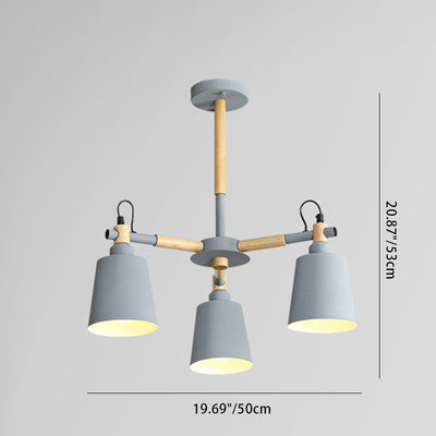 Lustre nordique moderne et minimaliste en verre à 3/5 lumières 