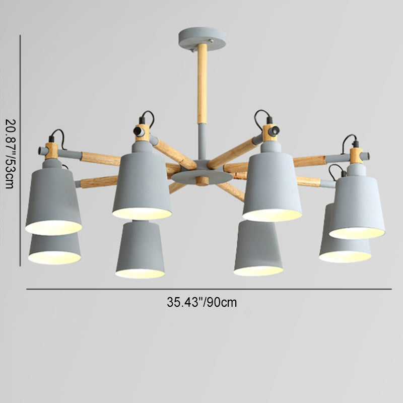 Lustre nordique moderne et minimaliste en verre à 3/5 lumières 