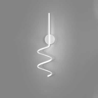 Modern Simplicity Aluminum Iron Long Curved Line LED Wall Sconce Lamp For Bedroom