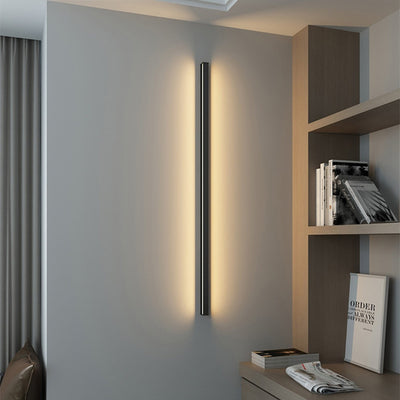 Modern Minimalist Aluminum Iron Long Strip LED Wall Sconce Lamp For Living Room