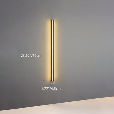 Modern Minimalist Aluminum Iron Long Strip LED Wall Sconce Lamp For Living Room