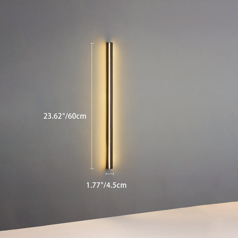 Modern Minimalist Aluminum Iron Long Strip LED Wall Sconce Lamp For Living Room