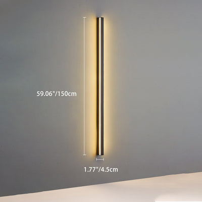 Modern Minimalist Aluminum Iron Long Strip LED Wall Sconce Lamp For Living Room