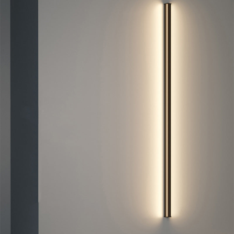 Modern Minimalist Aluminum Iron Long Strip LED Wall Sconce Lamp For Living Room