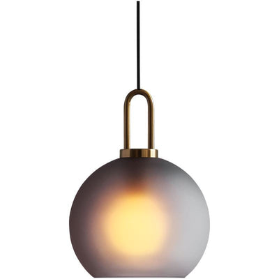 Contemporary Nordic Copper Glass Transparent 1-Light Pendant Light For Living Room