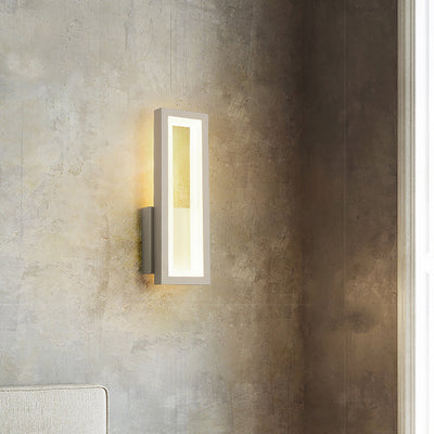 Modern Minimalist Aluminum Acrylic Rectangle LED Wall Sconce Lamp For Bedroom