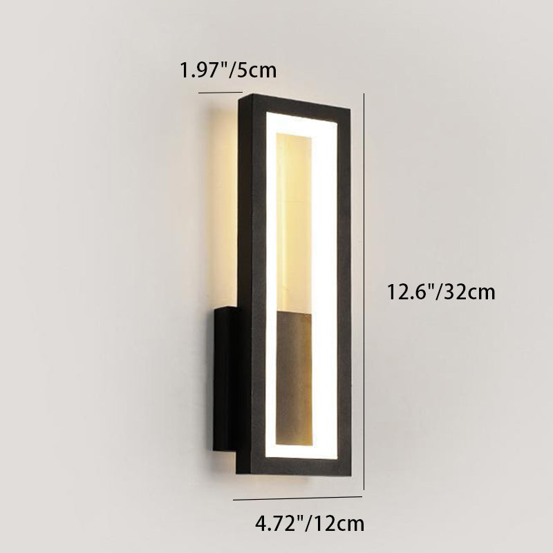 Modern Minimalist Aluminum Acrylic Rectangle LED Wall Sconce Lamp For Bedroom