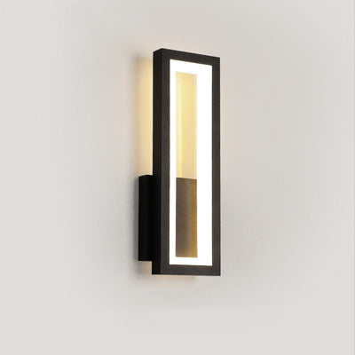 Modern Minimalist Aluminum Acrylic Rectangle LED Wall Sconce Lamp For Bedroom