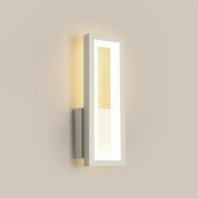 Modern Minimalist Aluminum Acrylic Rectangle LED Wall Sconce Lamp For Bedroom