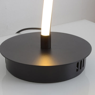 Lampe de table LED en verre avec matériel minimaliste moderne 