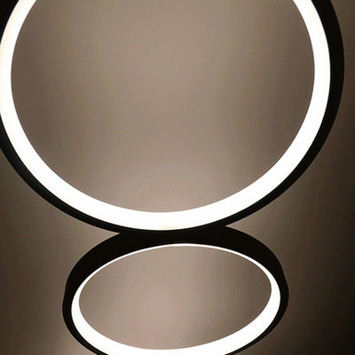 Contemporary Creative Aluminum Iron LED Five Circles Standing Floor Lamp For Living Room