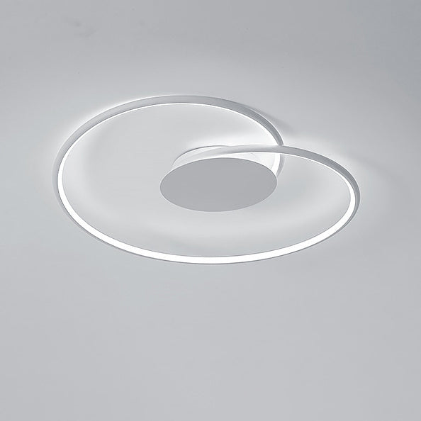 Modern Minimalist Heart Shape Aluminum Silicone LED Flush Mount Lighting For Bedroom