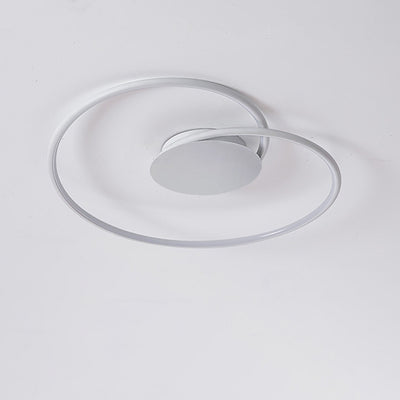 Modern Minimalist Heart Shape Aluminum Silicone LED Flush Mount Lighting For Bedroom