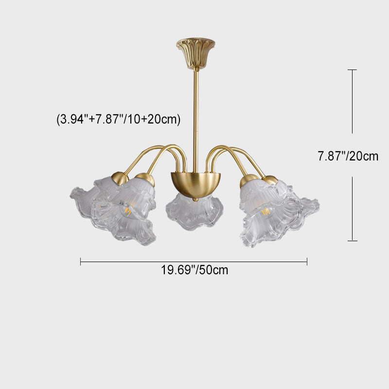 Lustre à 6/8/10 lumières avec cadre linéaire et abat-jour en verre, quincaillerie rétro contemporaine, luminaire d&