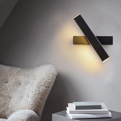 Moderne Simplicity Square Wood Grain LED-Wandleuchte