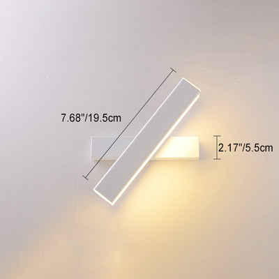 Modern Simplicity Rectangle Acrylic Aluminum LED Wall Sconce Lamp For Bedroom