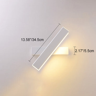 Modern Simplicity Rectangle Acrylic Aluminum LED Wall Sconce Lamp For Bedroom