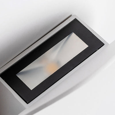 Moderne Simplicity Square Wood Grain LED-Wandleuchte