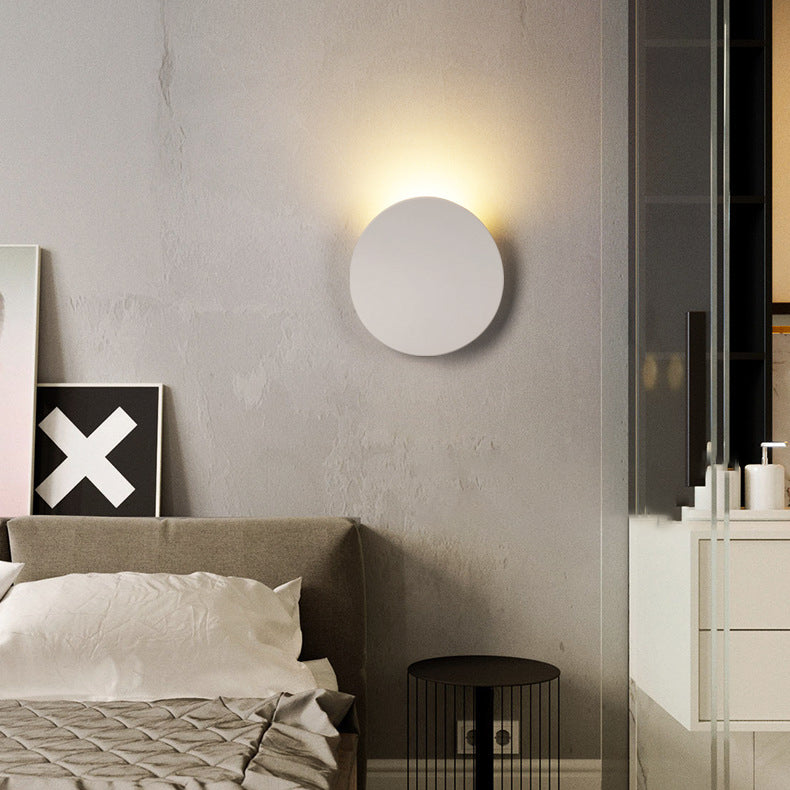 Modern Minimalist Hardware Aluminum Round LED Wall Sconce Lamp For Hallways