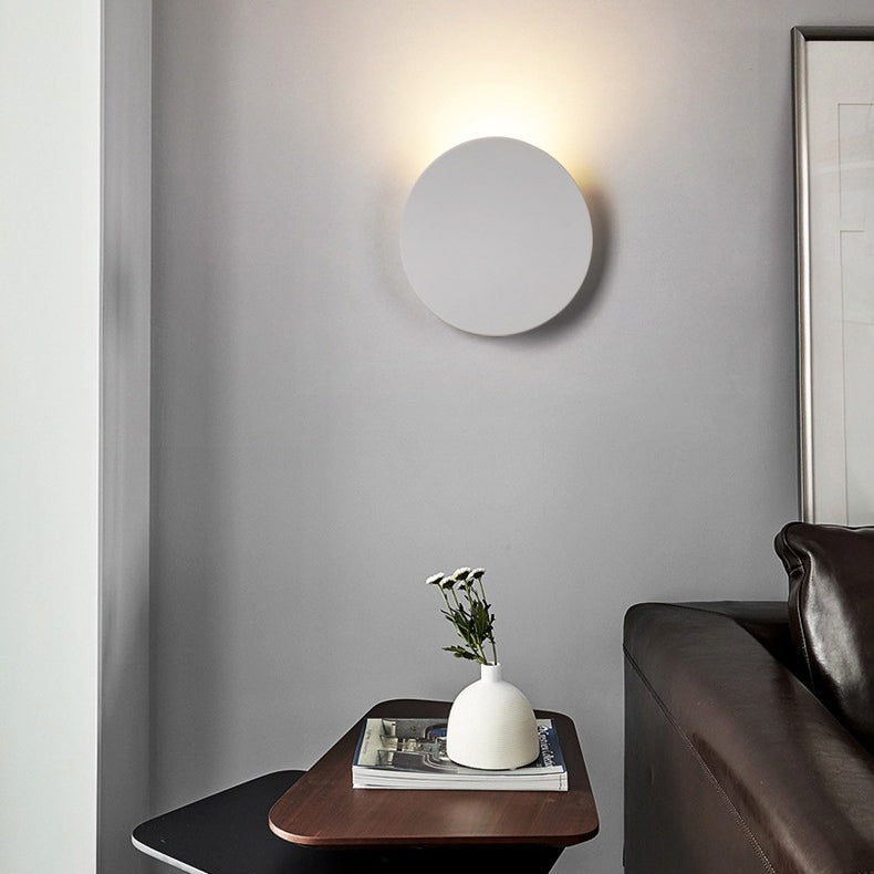 Modern Minimalist Hardware Aluminum Round LED Wall Sconce Lamp For Hallways