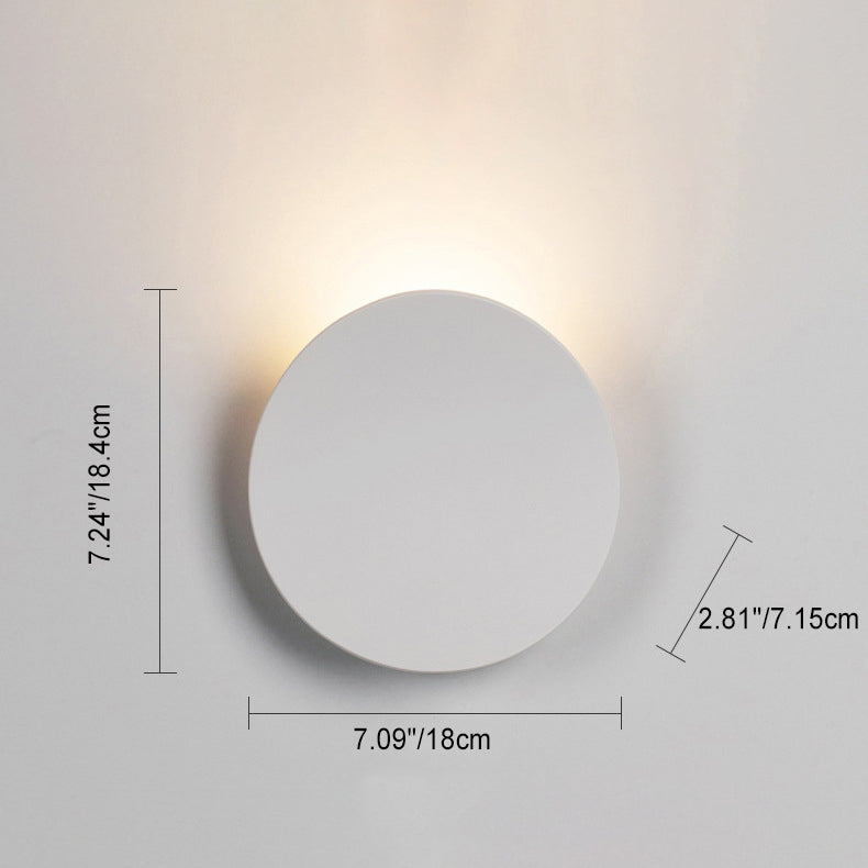 Modern Minimalist Hardware Aluminum Round LED Wall Sconce Lamp For Hallways