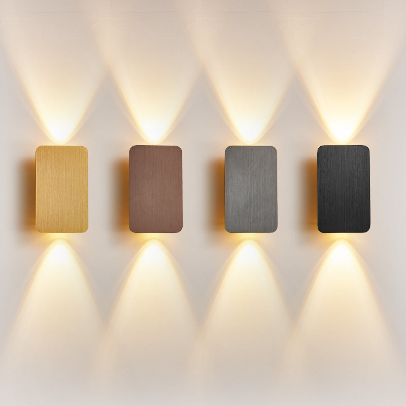 Modern Minimalist Aluminum Small Square LED Wall Sconce Lamp For Hallways