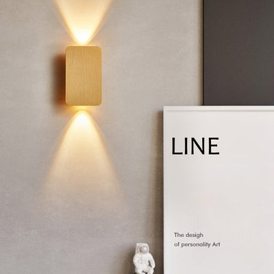 Modern Minimalist Aluminum Small Square LED Wall Sconce Lamp For Hallways