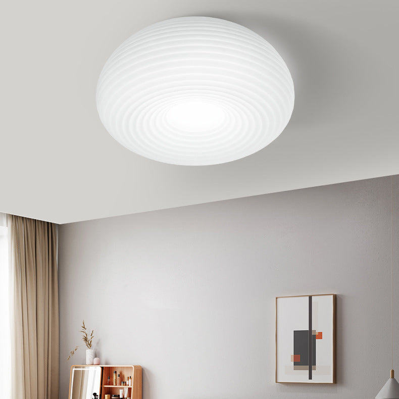 Contemporary Creative Iron Acrylic Round Ball LED Flush Mount Ceiling Light For Bedroom