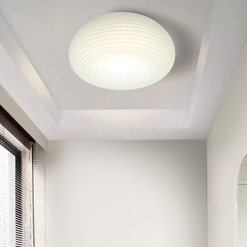 Contemporary Creative Iron Acrylic Round Ball LED Flush Mount Ceiling Light For Bedroom