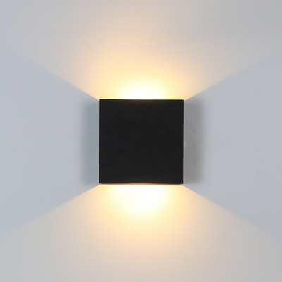 Modern Minimalist Small Cube Aluminum Waterproof LED Wall Sconce Lamp For Living Room