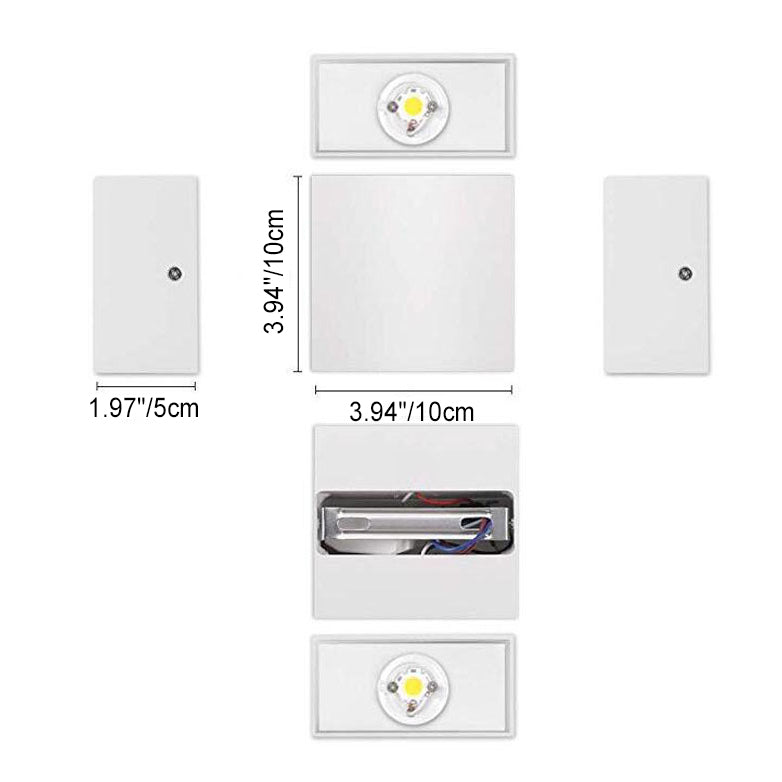 Moderne minimalistische quadratische LED-Wandleuchte aus Aluminium 