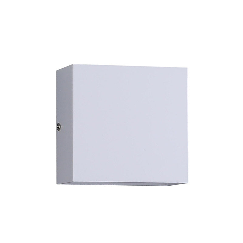 Modern Minimalist Small Cube Aluminum Waterproof LED Wall Sconce Lamp For Living Room