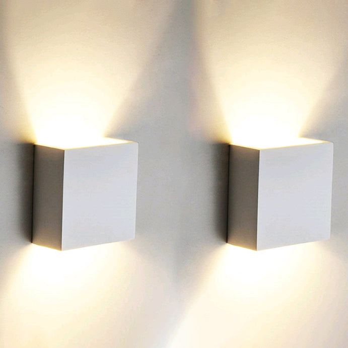 Modern Minimalist Small Cube Aluminum Waterproof LED Wall Sconce Lamp For Living Room