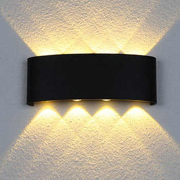 Modern Minimalist Aluminum Acrylic Waterproof LED Wall Sconce Lamp For Outdoor Patios