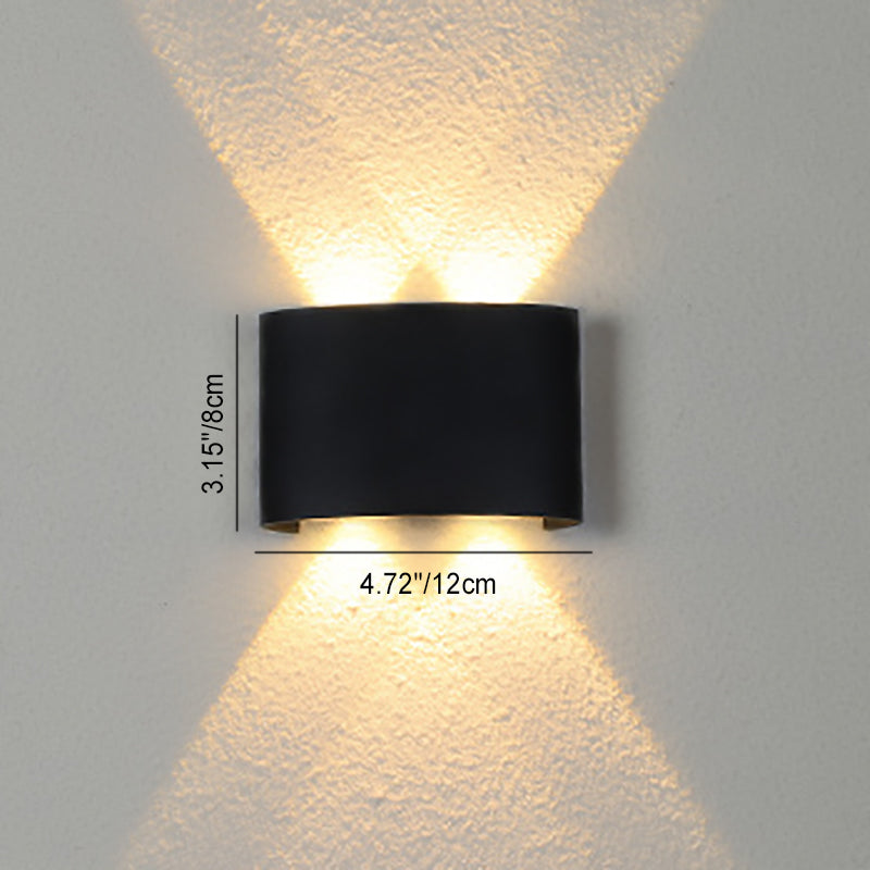 Modern Minimalist Aluminum Acrylic Waterproof LED Wall Sconce Lamp For Outdoor Patios