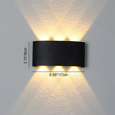 Modern Minimalist Aluminum Acrylic Waterproof LED Wall Sconce Lamp For Outdoor Patios