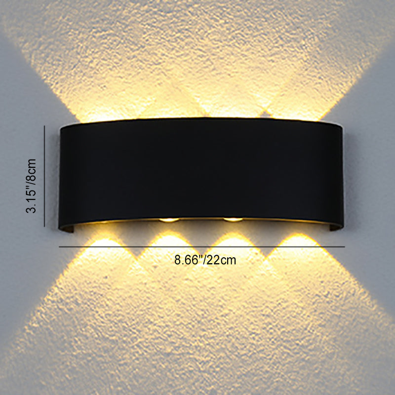 Modern Minimalist Aluminum Acrylic Waterproof LED Wall Sconce Lamp For Outdoor Patios