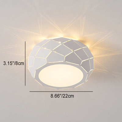 Modern Simplicity Iron	Acrylic Bowl Shape LED Flush Mount Ceiling Light For Hallways