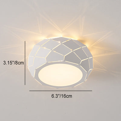 Modern Simplicity Iron	Acrylic Bowl Shape LED Flush Mount Ceiling Light For Hallways