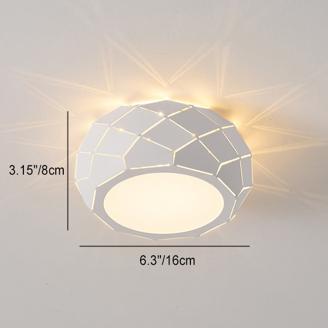 Modern Simplicity Iron	Acrylic Bowl Shape LED Flush Mount Ceiling Light For Hallways