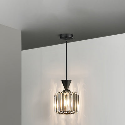 Modern Simplicity Round Square Iron Crystal 1/3 - Light Chandelier For Bedroom