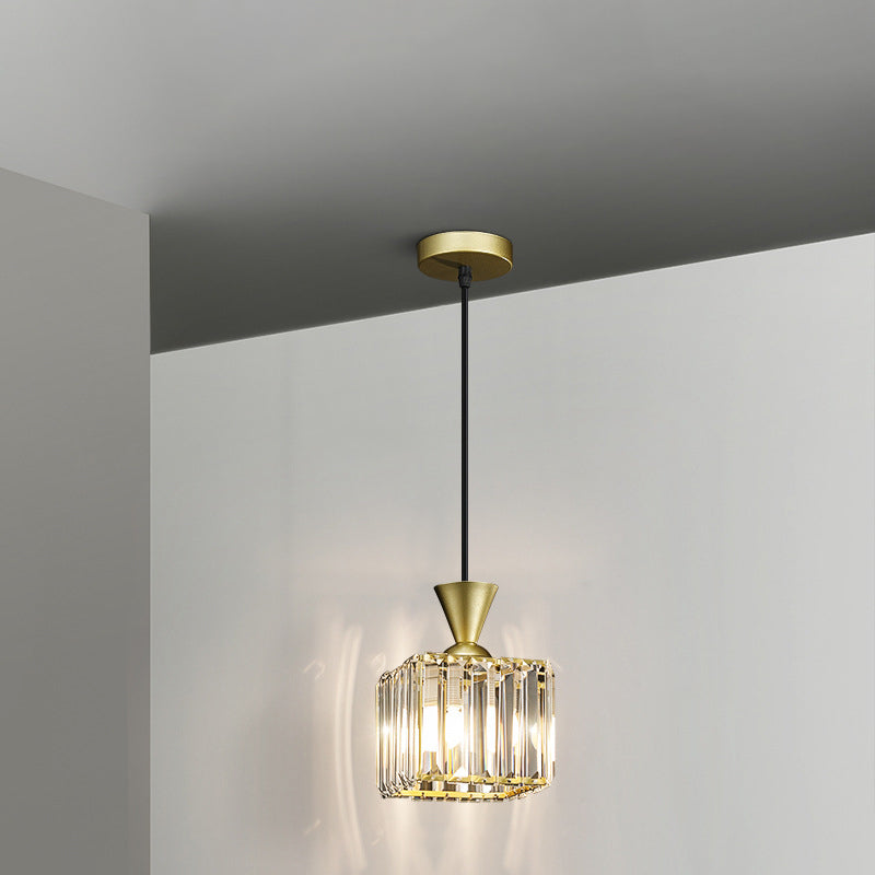 Modern Simplicity Round Square Iron Crystal 1/3 - Light Chandelier For Bedroom