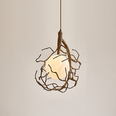 Contemporary Creative Tree Branch PET Resin 1 - Light Pendant Light For Dining Room