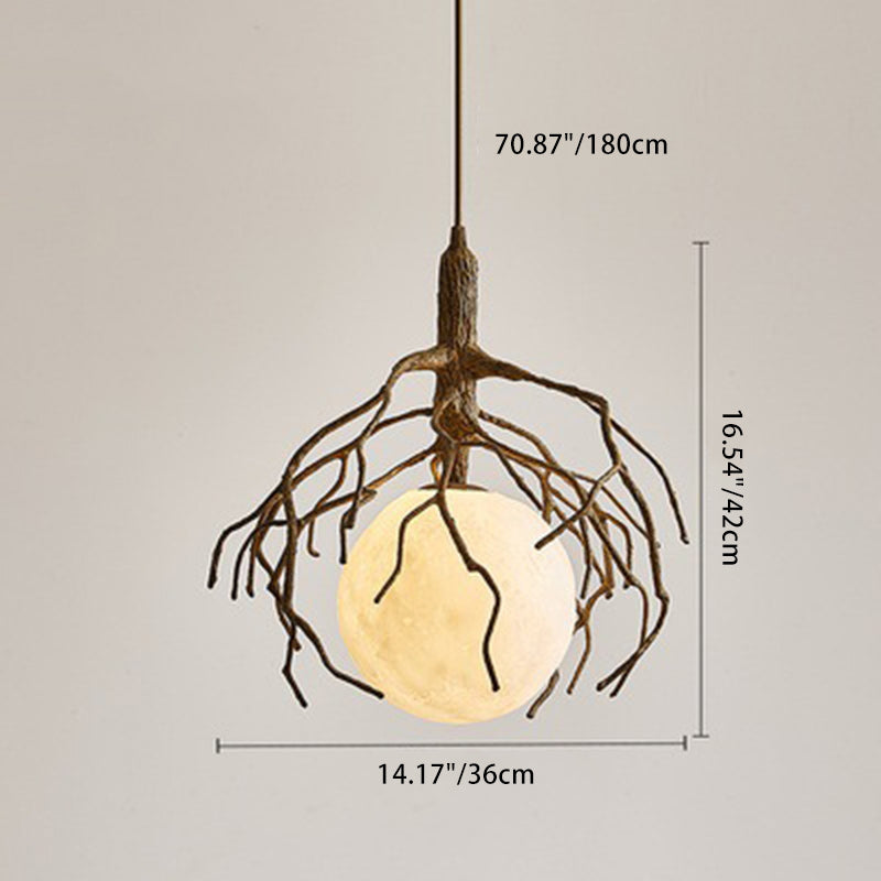 Contemporary Creative Tree Branch PET Resin 1 - Light Pendant Light For Dining Room